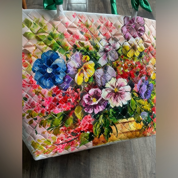 Hand painted summer tote - Picture 3 of 9